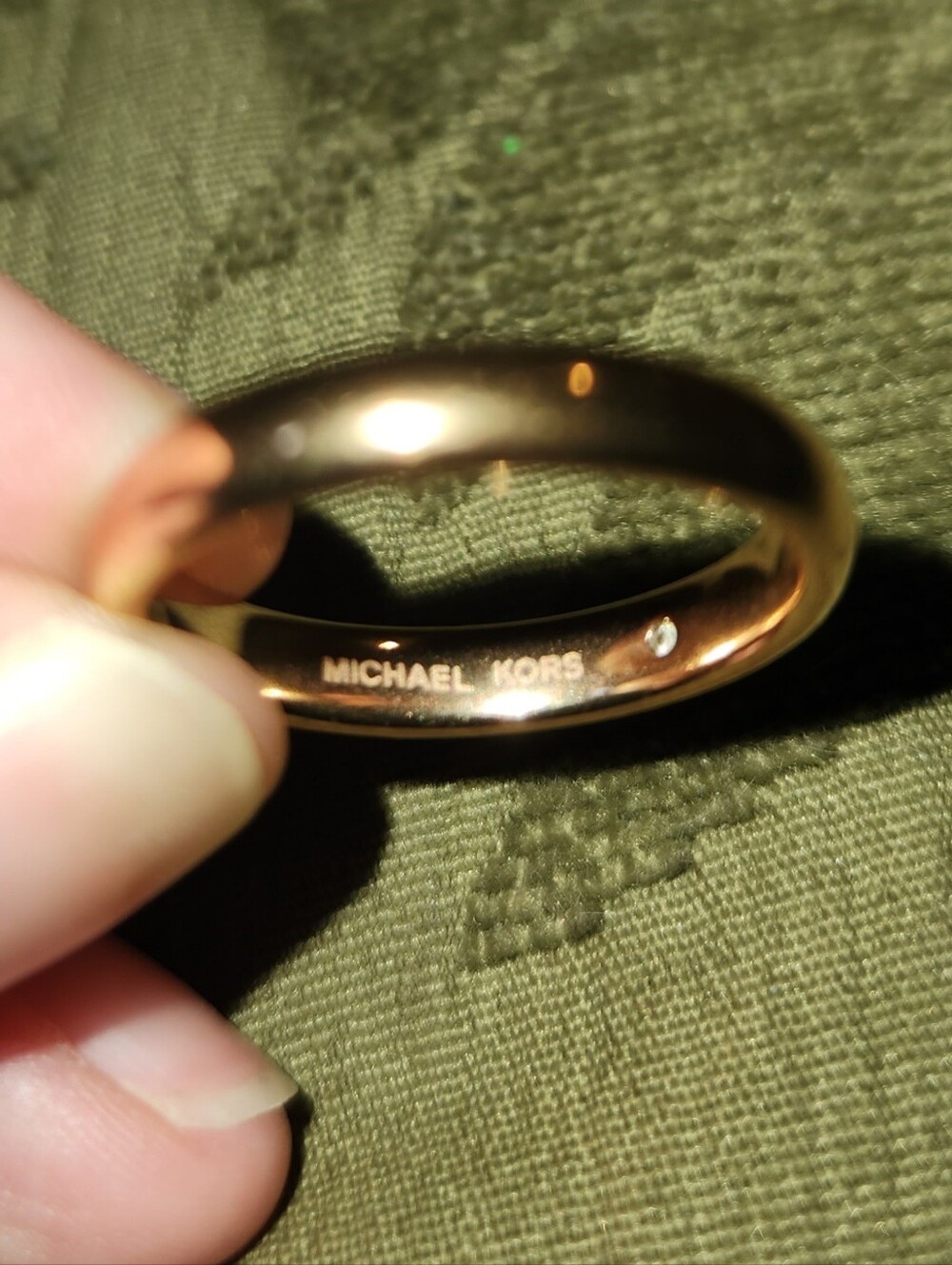 Michael Kors Goldtone Ring With Hidden Crystal